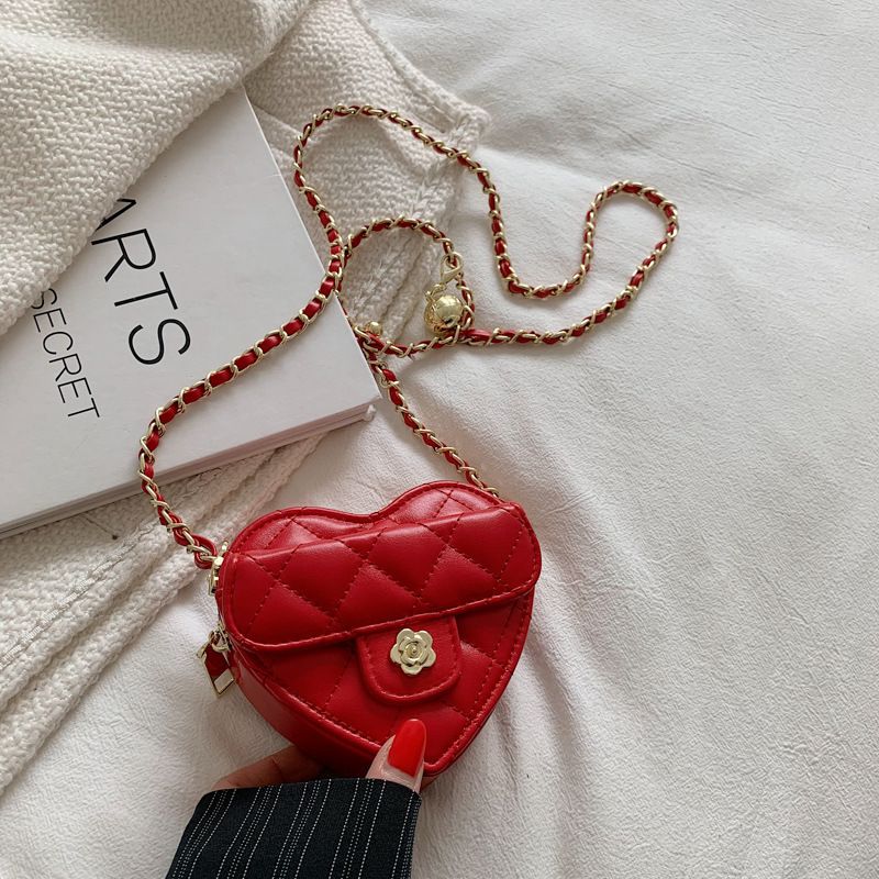 Mini sac à bandoulière tendance en forme de cœur pour femme, sac à rouge à lèvres_voghion.com