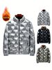 OBM Herren Luxus Weißer Duck Mantel Thermojacke mit Stehkragen und durchgehendem Reißverschluss Robuste Winterbekleidung Ski-, Schnee- und Winterbekleidung_voghion.com
