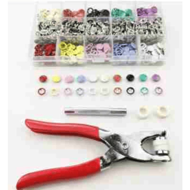 For Solid Colors Press Sewing For Kit DIY Snap Button Fastener Buttons C Kits 10 Prong Metal With Pliers Snap Fabric Tool Snaps_voghion.com