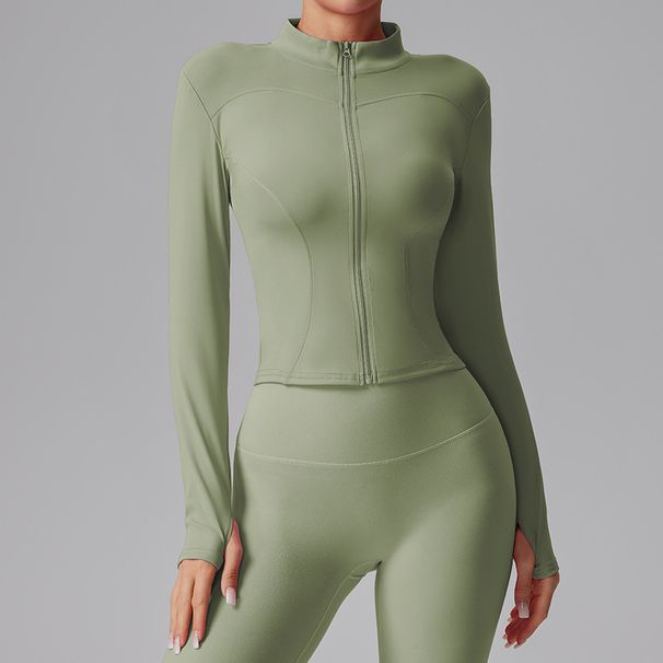 Leistungsstarke Trainingsjacke mit Reißverschluss (4-Wege-Stretch, feuchtigkeitsableitend, 11 Farben – unverzichtbar für Yoga und Laufen für Frauen)_voghion.com