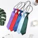 Children's Elastic Hair Ties Small Neckties Boys Girls Students Solid Color Stage Team Performance School Class Uniform_voghion.com