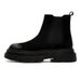 Buffny Men's Slip-On Chelsea Boots - Vintage British Style Chunky Sole Ankle Boots For Casual Wear (Black/Yellow)_voghion.com