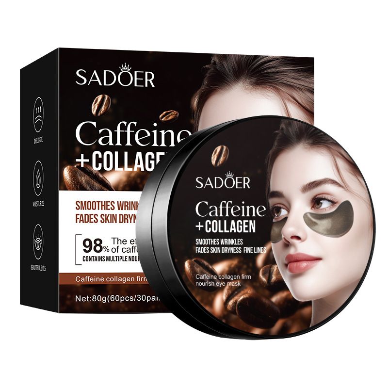 SADOER Caffeine Collagen Firming Nourishing Eye Mask 80g (60pcs/30pairs) Moisturizing Eye Mask_voghion.com