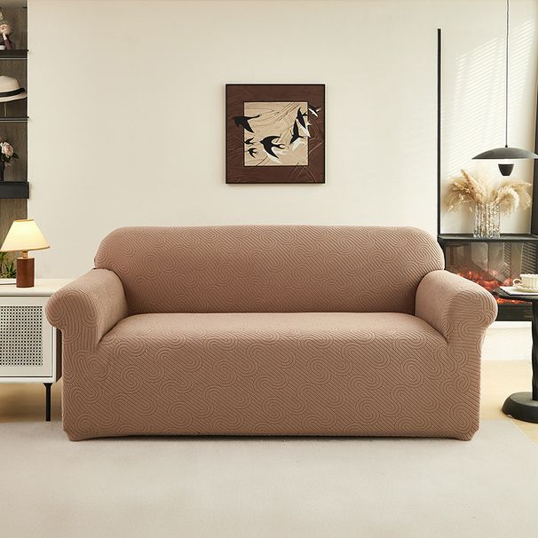 Elastic Jacquard Sofa Cover, Wrinkle-Free Water Wave Design, Universal Fit For Single/Double/3-Seater/4-Seater Sofas_voghion.com