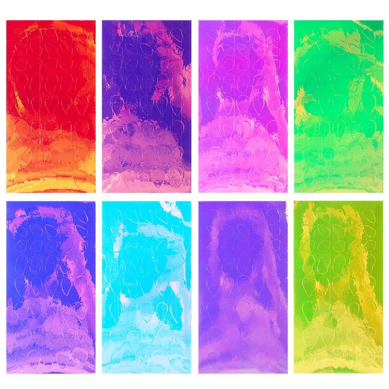 8 folhas de adesivos de unha a laser, adesivos de arte de unha de papel de vidro, adesivos de design de unha, filme holográfico 3D decoração de unha para mulheres e crianças_voghion.com