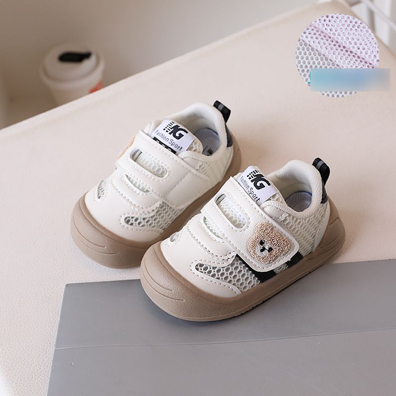 Chaussures bébé et enfant, nouvelle collection été 2025, chaussures bébé respirantes en maille simple, chaussures bébé à bout fermé, chaussures enfants transfrontalières_voghion.com
