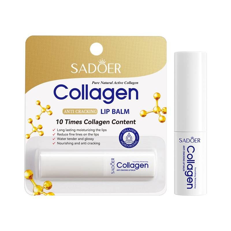 SADOER Collagen Anti - Cracking Lip Balm, Moisturizing Lip Care For Autumn & Winter, Hydrating Lip Treatment_voghion.com