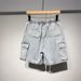 Men's Clothing  workwear functional elastic waist denim shorts men's shorts  summer new casual loose mid-length pants_voghion.com