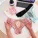 LuvBox 2025 New Foreign Trade Jacquard Lace Panties Women Sexy Hollow Out Diamond Decoration Bow Breathable Seamless Women's_voghion.com