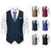 Men's suit wedding party V-neck single breasted chain casual vest_voghion.com