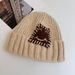 Gorro de lana Dale New Woolen Beanie, versátil, adelgazante, tejido de punto, ideal para otoño e invierno, estilo japonés, con parche y carita sonriente._voghion.com