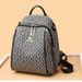 New women's casual fashion high sense travel canvas small backpack versatile book bag_voghion.com