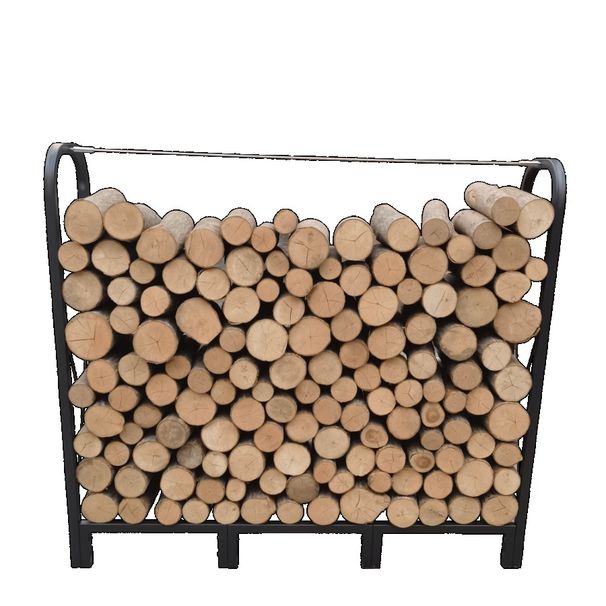 Per legna da ardere Artibear Organizza Camino da esterno Tronchi di metallo Portalegna da ardere Stacker Pila Supporto pesante Supporto da 4,1 piedi Stoccaggio interno_voghion.com