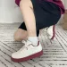 Thick Soled Low Cut Round Toe Board With Mesh Breathability Retro Casual Comfort Anti Slip Wear Resistant Sports Shoes_voghion.com
