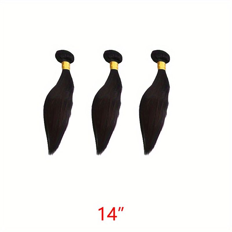3 STK klasse brasilianske jomfruhårbunter for kvinner Bunt Dobbelveft Ubehandlet menneskehårbunter Naturlig farge for kvinner rettbølget hår_voghion.com