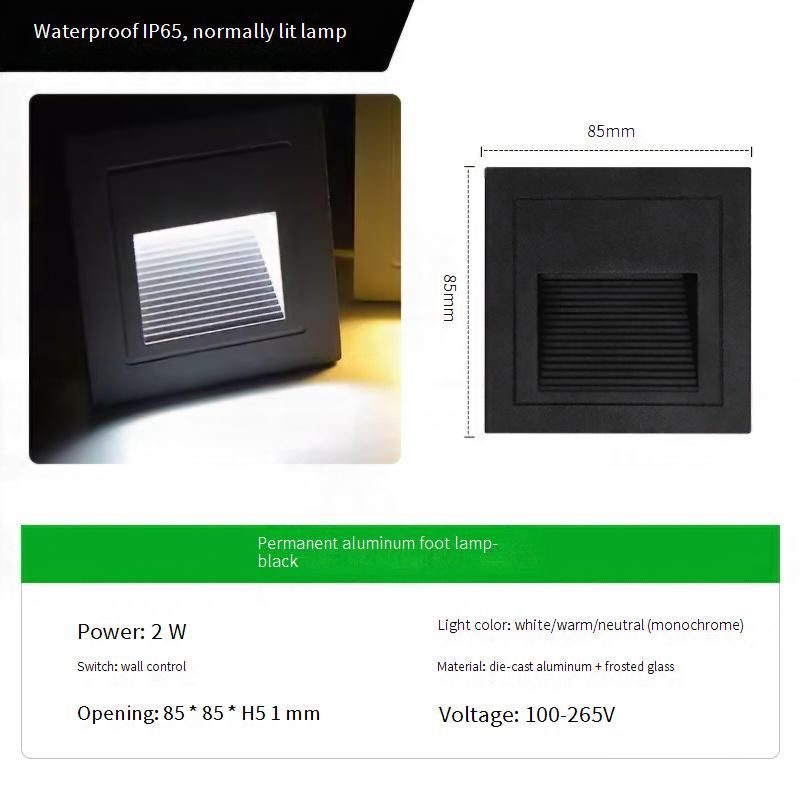 Luzes de LED com sensor de movimento embutido - Iluminação para escadas e caminhos internos/externos com liga/desliga automático (IP65 à prova d'água e fácil instalação)_voghion.com