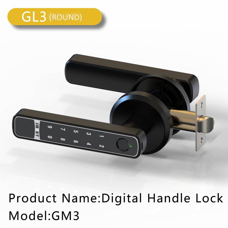 Fingerprint Smart Lock, Keyless Entry Handle Lock Suitable For Apartment Home Office,50 Fingerprint Capacity Electric Edge Lock Fingerprint Smart Lock_voghion.com