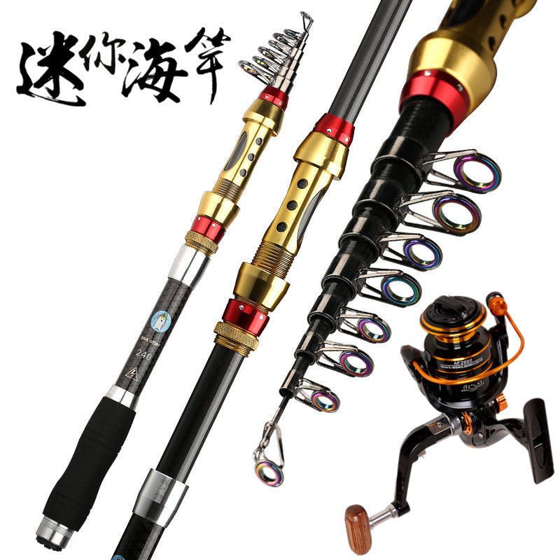 Crazy Lake Sea Rod Mini Fishing Rod Short-Section Carbon Telescopic Lure Rod Casting Rod Extra-Stiff Long-Range Casting Rod_voghion.com