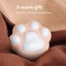 Cute Cat Paw USB Hand Warmer – Rechargeable Pocket Heater With LED Display, 3-Temperature Settings For Winter Comfort (Pink/Blue/Green)_voghion.com