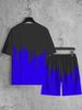 3D Digital Printed Men's Casual Short Sleeve And Shorts Set_voghion.com