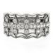 Diamond Studded Four Leaf Clover Motif Ring in 14k White Gold (1/4 cttw)_voghion.com