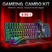 4-i-1 gamingtastatur og mus samt gamingheadset og musemåtte med kabel, LED RGB-baggrundsbelysning, tastaturkombination til stationær computer og pc_voghion.com