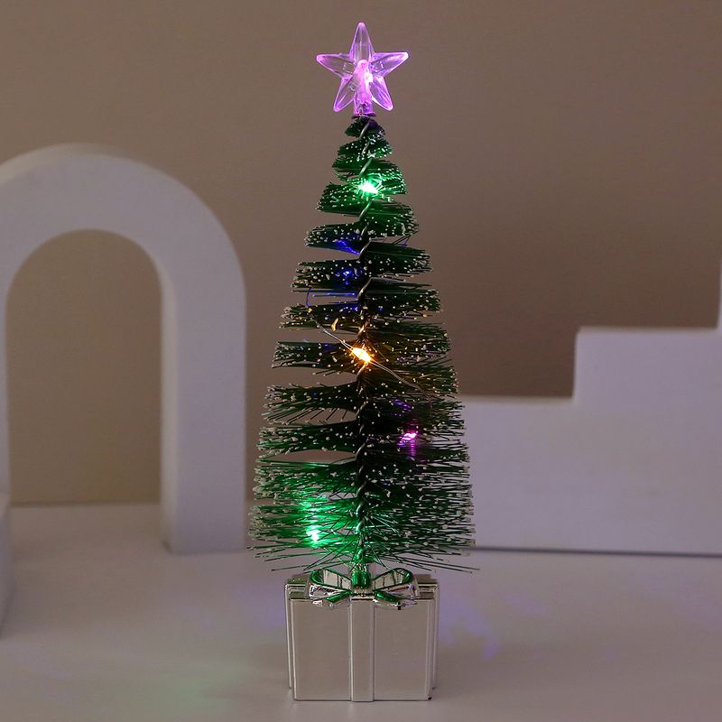 LED-Weihnachtsbaum mit Tannennadeln und mehrfarbigen Lichtern, dekorative Tischlampe im Kerzenstil, festliches Geschenk für Kinder und Heimdekoration_voghion.com