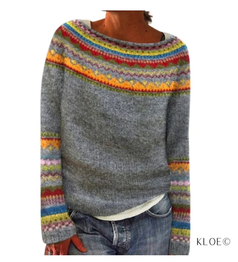 Vêtements pour femmes nouveau pull femme col rond couleur assortie pull ample mode pull_voghion.com
