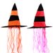 Articoli per feste in maschera Articoli per Halloween Accessori da bar Cappello da mago elegante con capelli Cappello da strega_voghion.com
