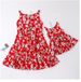 Mutter & Kinder Eltern-Kind-Kleid Sommer Kinder Kuchen Kleid Strand Strand Baumwolle Seide Strandkleid mit Halskette koreanische Version Prinzessin Weste Kleid_voghion.com