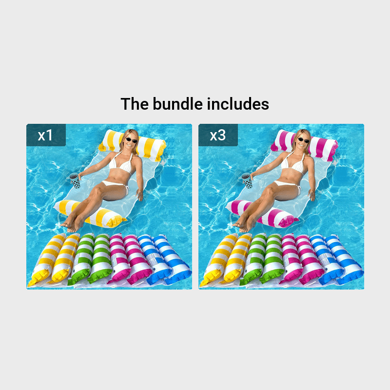 4-in-1 multifunctionele draagbare drijvende hangmat voor zwembaden, voor op reis en poolparty's_voghion.com