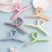 Spring/Summer New Candy-Colored Cute Love Heart Claw Clip - Triangle Streamer Bowknot Cross Updo Shark Clip_voghion.com