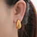 Cross-Border European And American Gold High-End Threaded Light Style Women's Stainless Steel Spiral Trendy Earrings_voghion.com