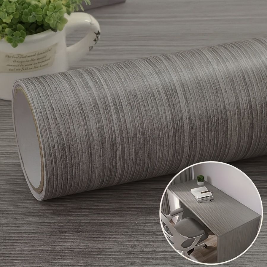 Zagęszczona szara, samoprzylepna, wodoodporna naklejka ścienna do renowacji szafek, tapeta rattanowa, nowy model_voghion.com