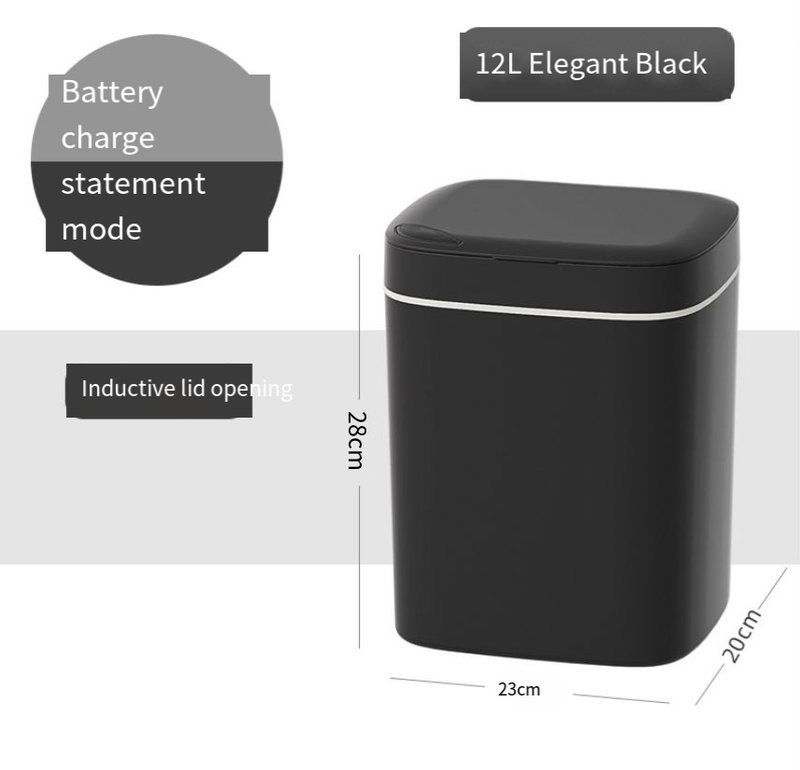 Home Light Luxury Living Room Smart Trash Can High Value Kitchen Bathroom Toilet Automatic Sensor Trash Can Gift_voghion.com