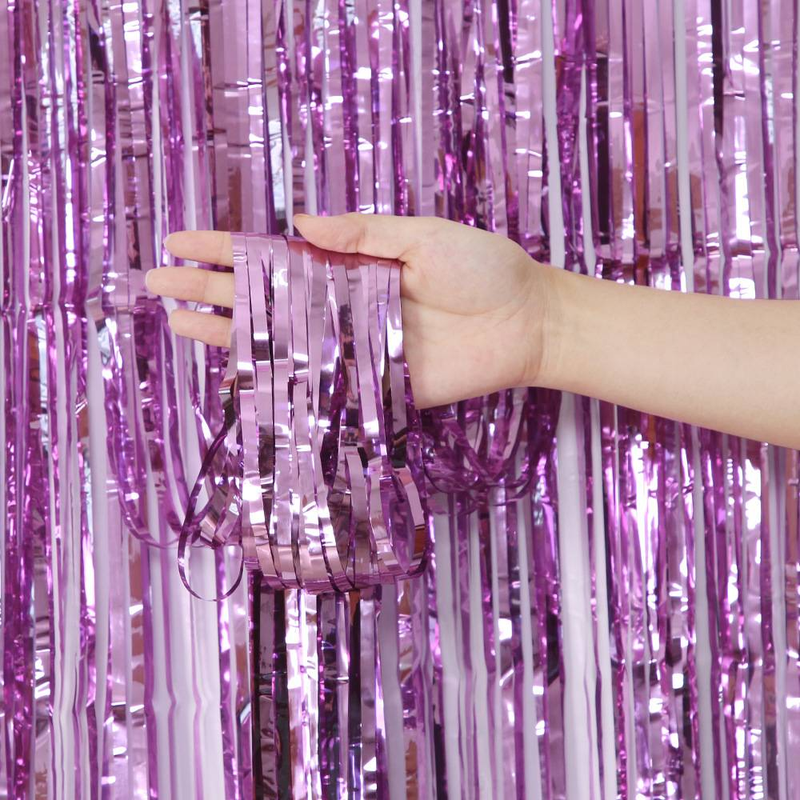 Rain Silk Curtain Wedding Birthday Party Backdrop - Sparkling Tassel Balloon Wall Decoration With Glowing Strands For Event Background Decor_voghion.com