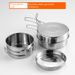 Camping-Kochgeschirr-Set aus Edelstahl, 4-teilig, tragbar, für den Außenbereich, inkl. Topf, Pfanne, Deckel, kompakt und leicht_voghion.com