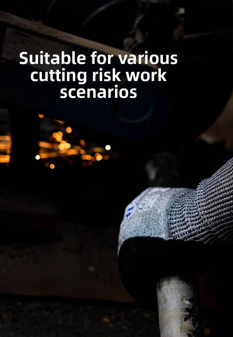 Guantes de trabajo resistentes a cortes para manipulación y cortes delicados, con pulgar reforzado, antideslizantes, para pesca, corte y trabajo._voghion.com