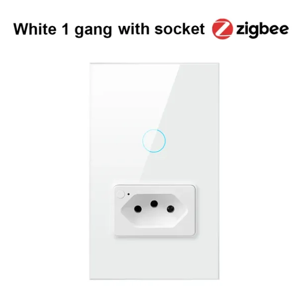 AVATTO Tuya Zigbee 3.0 Brasile Presa a muro, interruttore con sensore tattile Interruttore intelligente della luce funziona con Google Home/Alexa_voghion.com