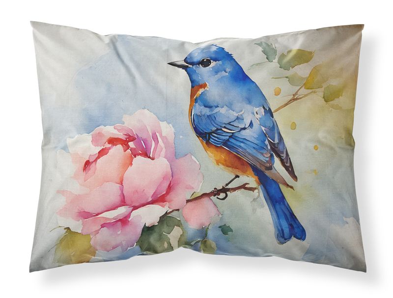 Bluebird Standard Pillowcase Lightweight Super Soft Easy Care Decorative Artwork Pillowcase, Standard_voghion.com
