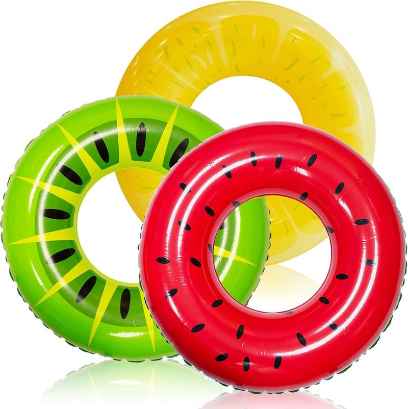 Thickened High-elasticity Inflatable Swimming Rings, Fruit Swimming Pool Inflatable Water Bubble Swimming Rings_voghion.com