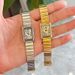 NAIDU Bamboo Strap Roman Numerals Square Small Vintage Women's Watch_voghion.com