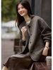 【Blogger's Same Style】XWI Xin Wei Hepburn Style Double-Sided Wool Coat For Women 2025 Autumn Winter Fragrant Woolen_voghion.com