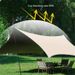 Tente de camping épaisse en forme de papillon, imperméable, pare-soleil, parapluie, revêtement noir_voghion.com