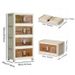 4 Collapsible Storage Door Side Folding C Cabinet Plastic Storage With Tiers 19.69×11.81×40.55 19.69 Wide Storage Bins Magnetic_voghion.com