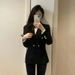 Gray Suit For Women, High-End Feel, 2025 Spring And Autumn New Casual Blazer, Student Formal Two-Piece Set_voghion.com