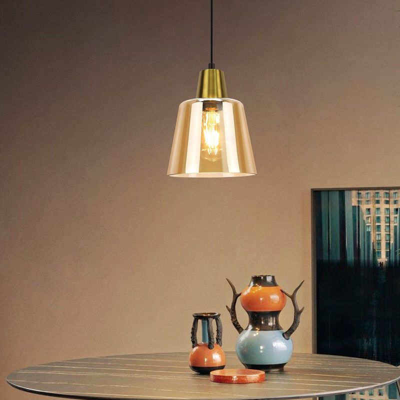 Pendelleuchte Esstisch Hängelampe 1 Flammig - E27 Glas Hängeleuchte Schlafzimmer Pendellampe Vintage Retro Esszimmerlampe Transparent Für Küche Hotel_voghion.com