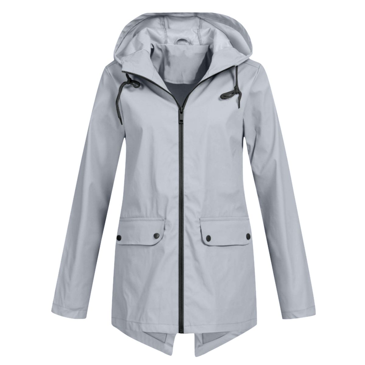 K Lightweight Windproof Jacket With Zipper And Hood For Women_voghion.com