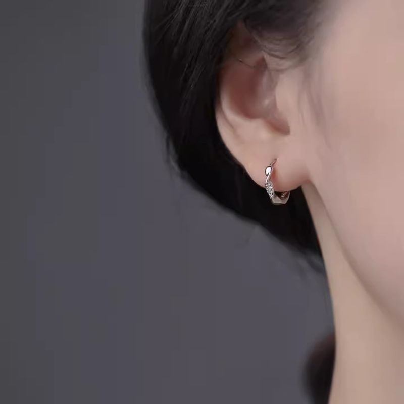 Silver Earbone Nail, Hole Maintenance, Junior High Grade Sensory Ring, Circular Buckle, Earnail, Ear Ornament, Female_voghion.com