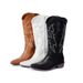 Lange Western Cowboystiefel Lederstiefel Winter Neu Blockabsatz_voghion.com